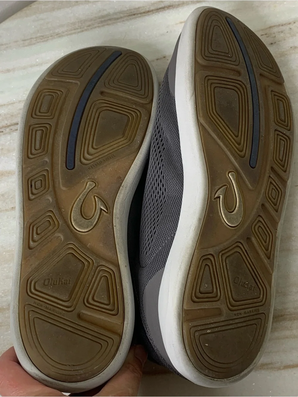 OluKai shoes boat Men's 11.5 “Moku Pae” Grey ocean shoe